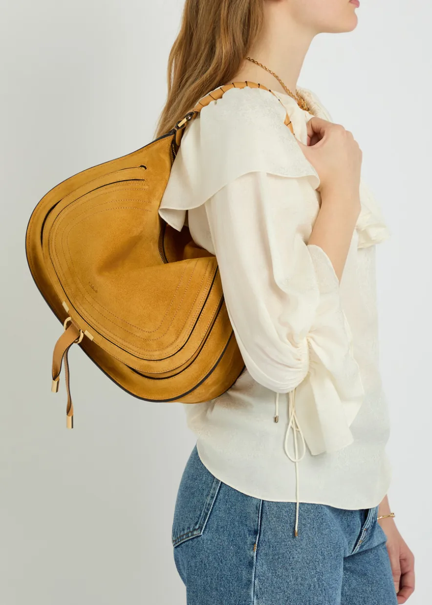 Marcie medium suede shoulder bag