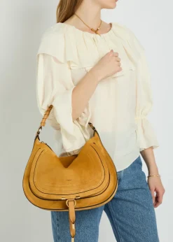 Marcie medium suede shoulder bag