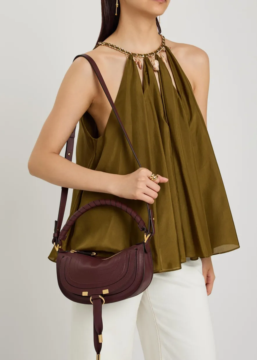 Marcie mini leather shoulder bag