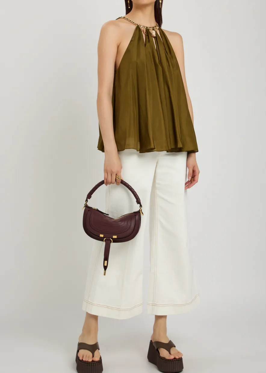 Marcie mini leather shoulder bag