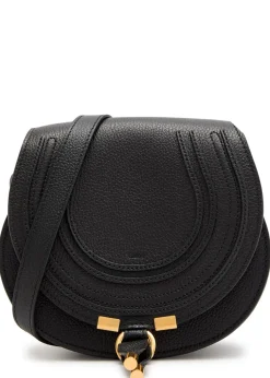Marcie small grained leather saddle bag