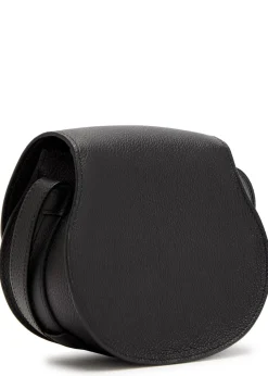 Marcie small grained leather saddle bag