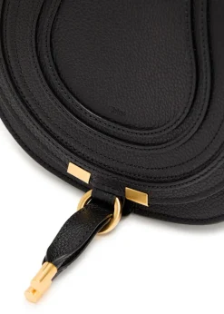 Marcie small grained leather saddle bag