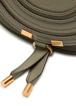 Marcie small grained leather saddle bag
