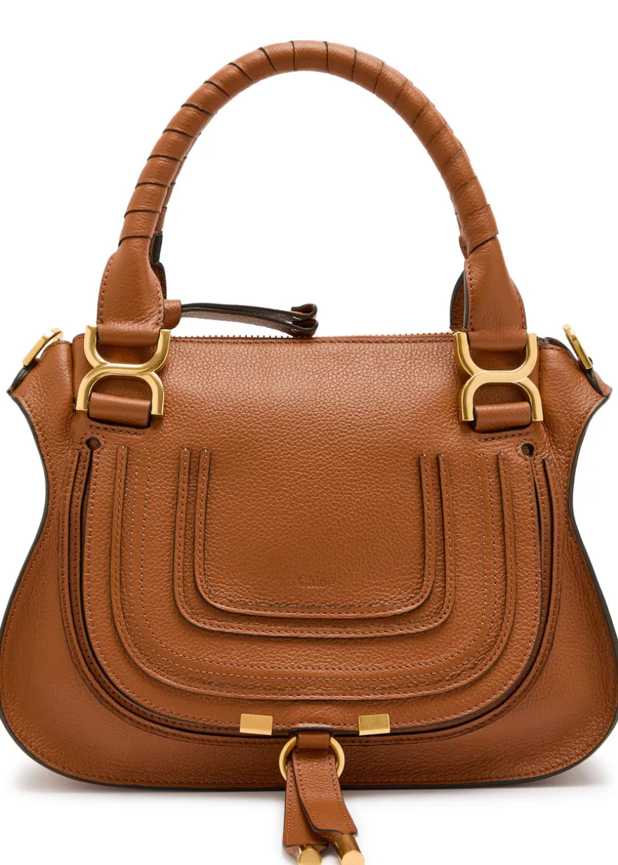 Marcie small grained leather shoulder bag