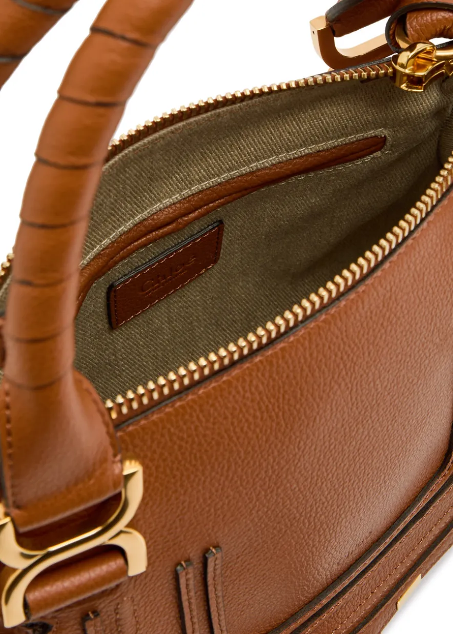 Marcie small grained leather shoulder bag