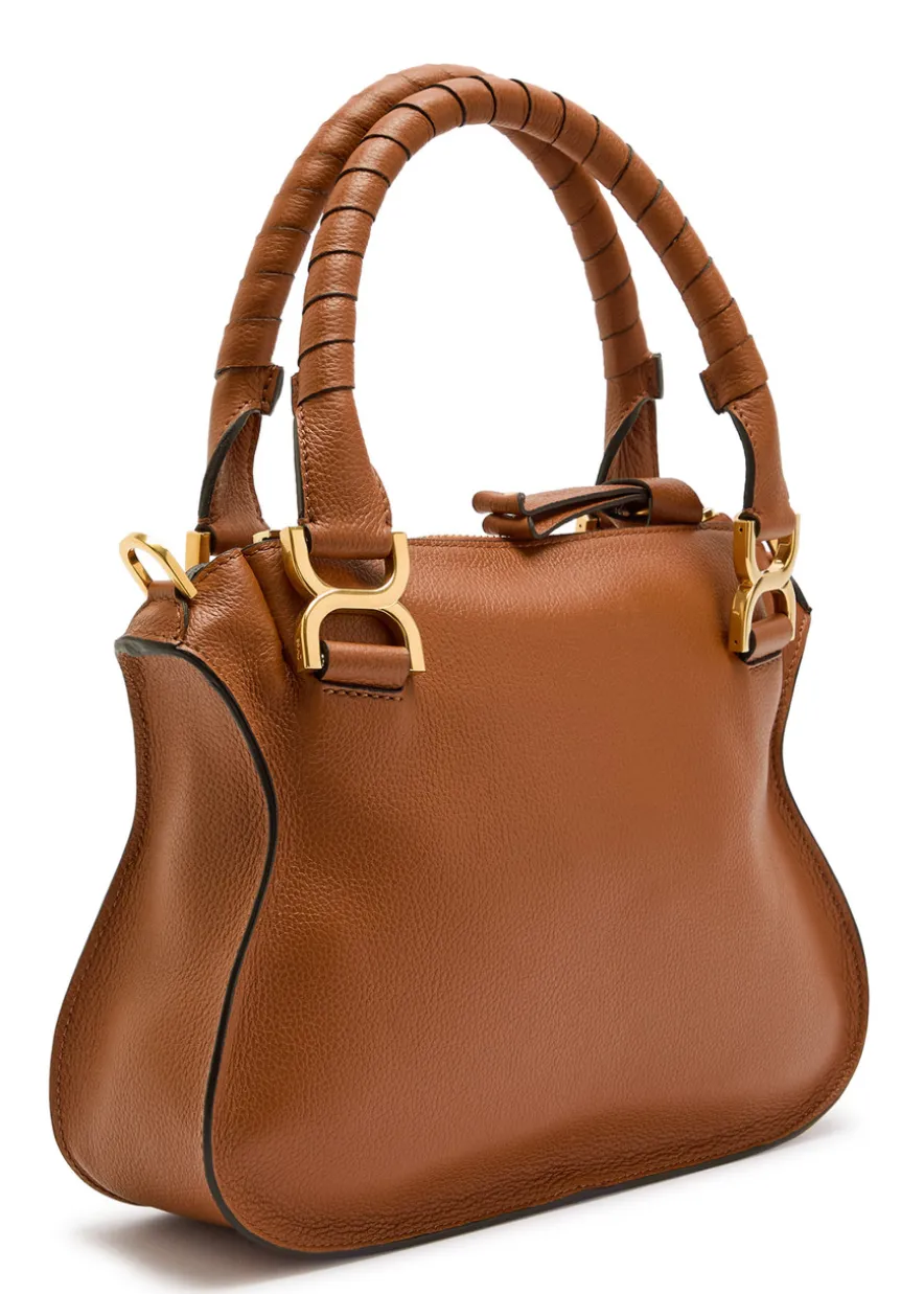 Marcie small grained leather shoulder bag
