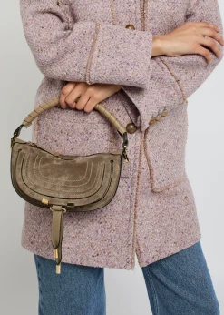 Marcie small suede shoulder bag