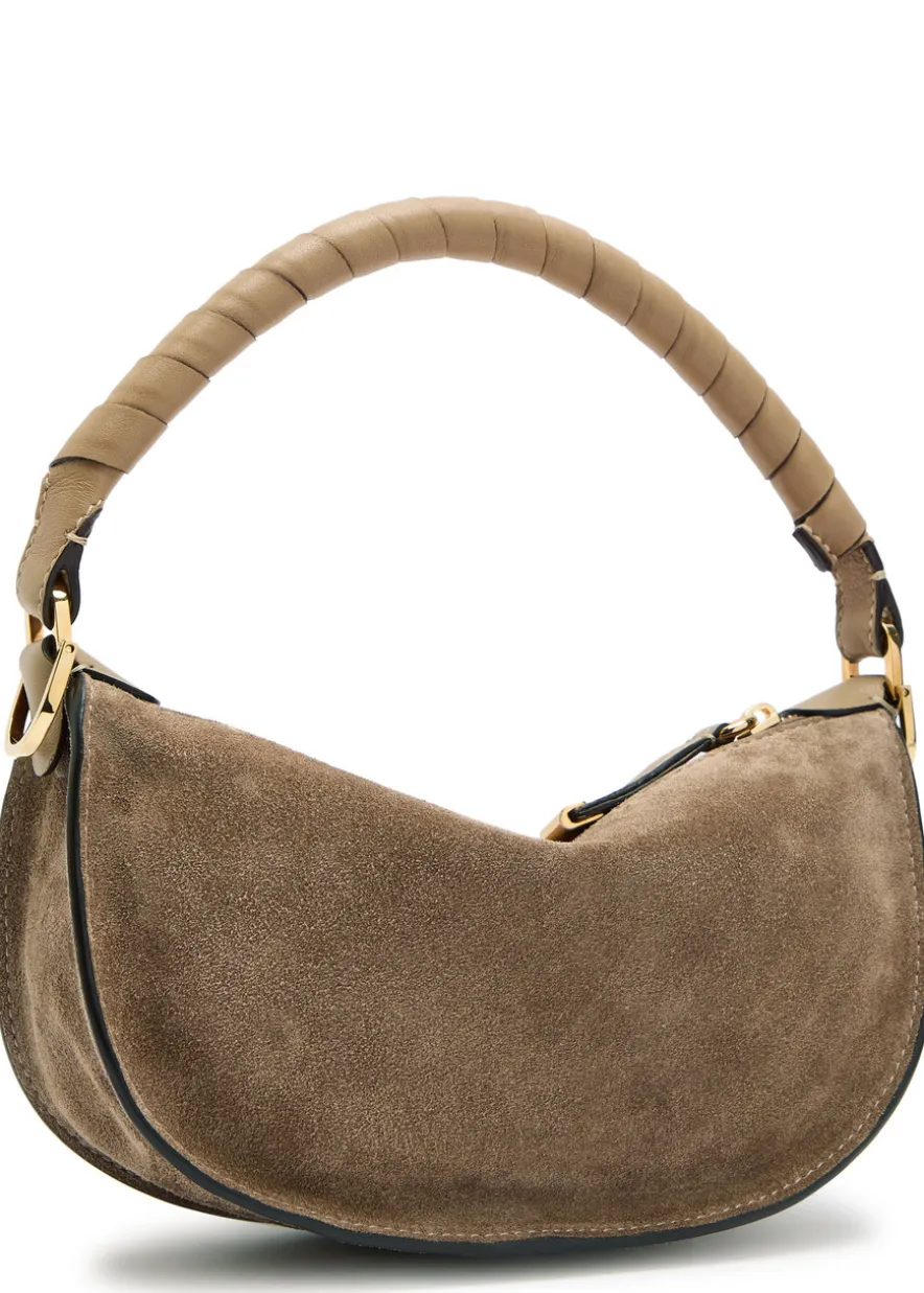 Marcie small suede shoulder bag
