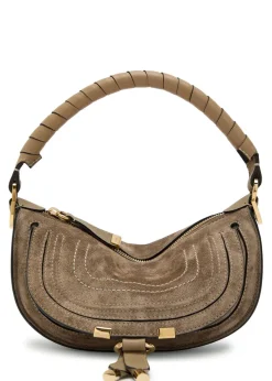 Marcie small suede shoulder bag