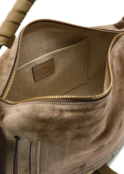 Marcie small suede shoulder bag