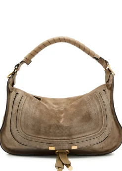Marcie small suede shoulder bag