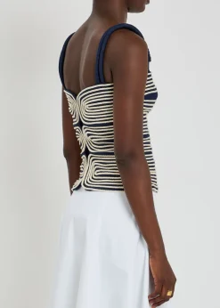 Marea rope-effect linen top