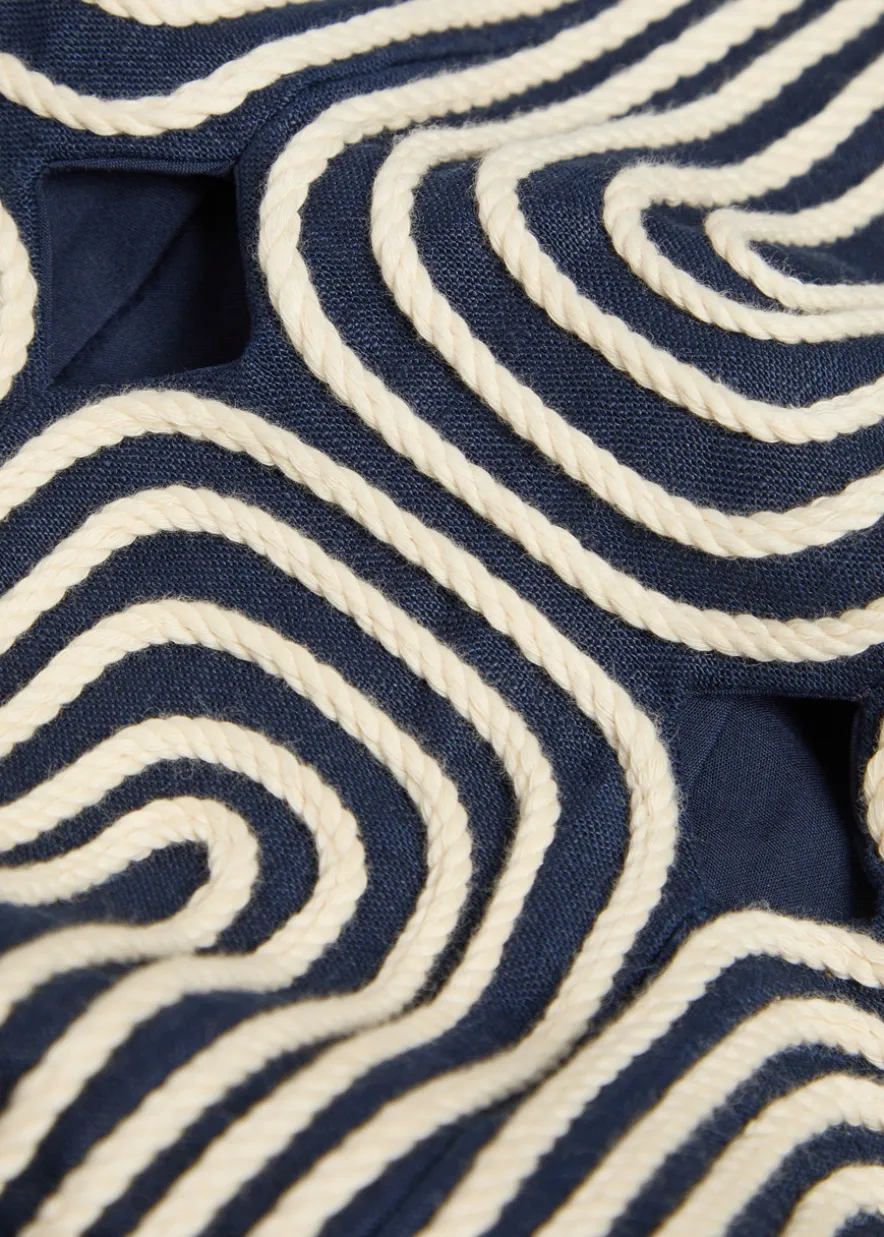 Marea rope-effect linen top