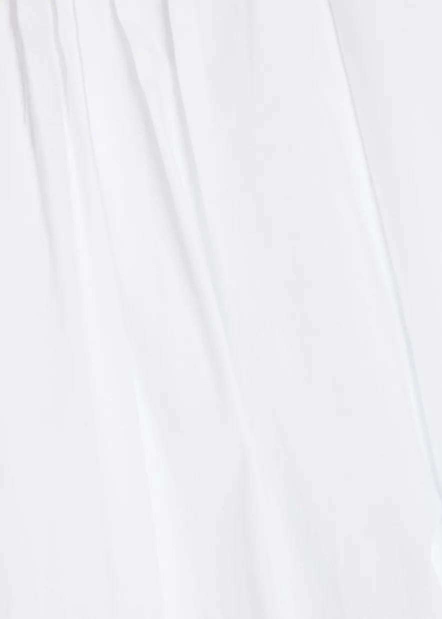 Margi pintuck stretch-cotton midi dress