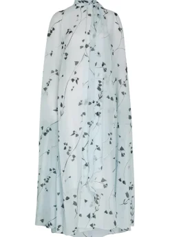 Maria floral-print silk cape