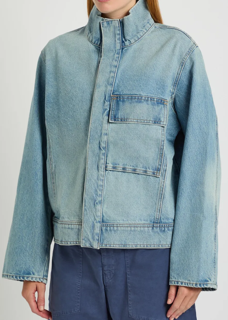 Marilou high-neck denim jacket