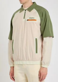 Marina panelled stretch-nylon windshirt