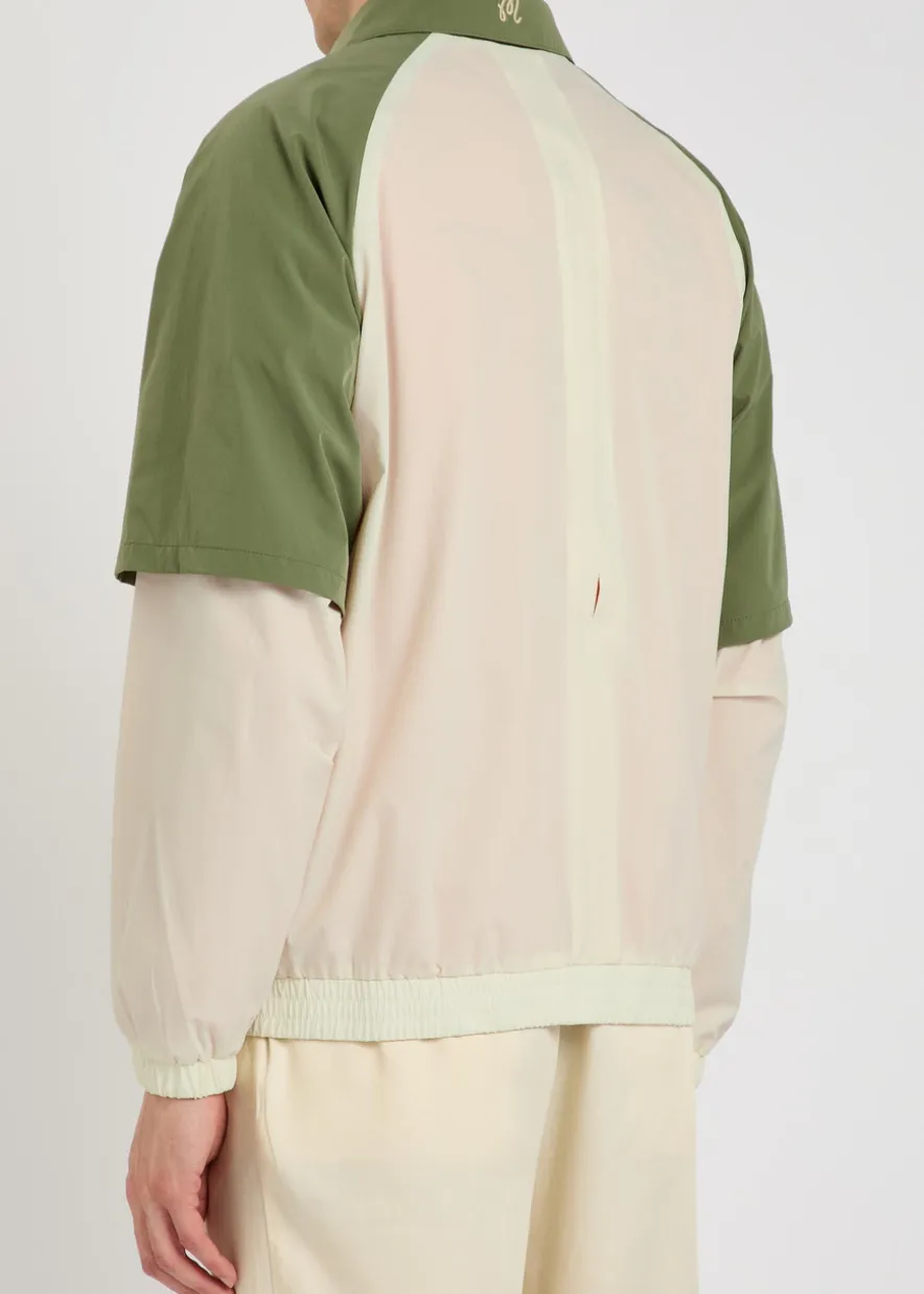 Marina panelled stretch-nylon windshirt
