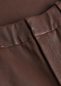 Marina wide-leg leather trousers