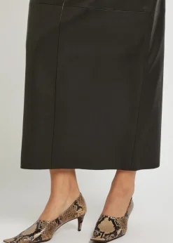 Marlene 50 snake-effect leather pumps