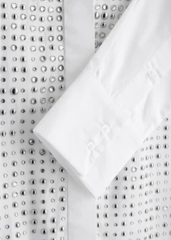 Marley embellished cotton-poplin shirt