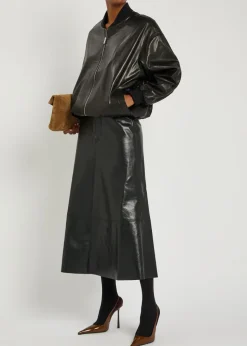 Marley leather bomber jacket