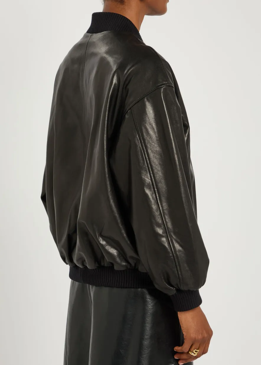Marley leather bomber jacket