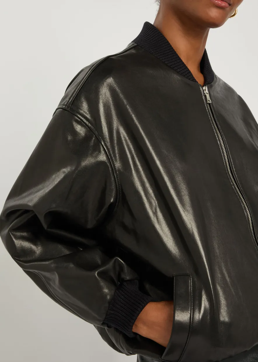Marley leather bomber jacket