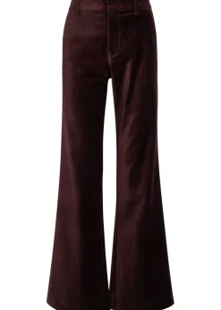Marlow flared-leg velvet trousers