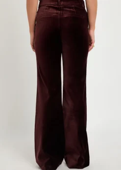 Marlow flared-leg velvet trousers