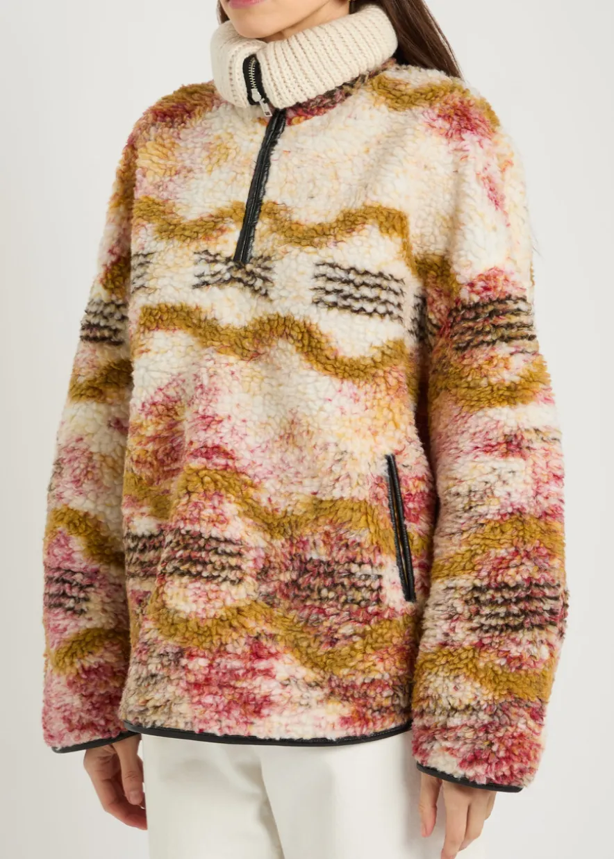 Marner patterned fleece coat