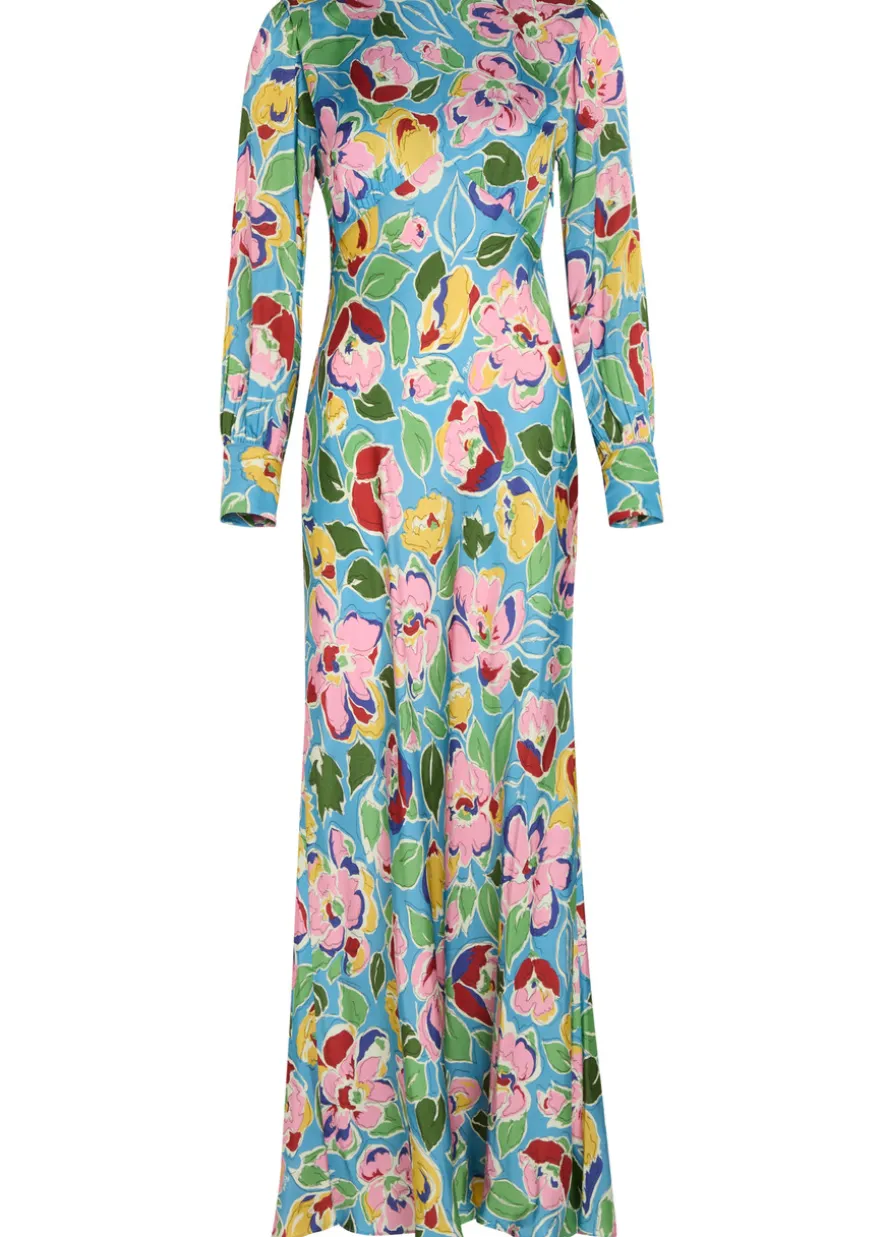 Marni floral-print satin maxi dress