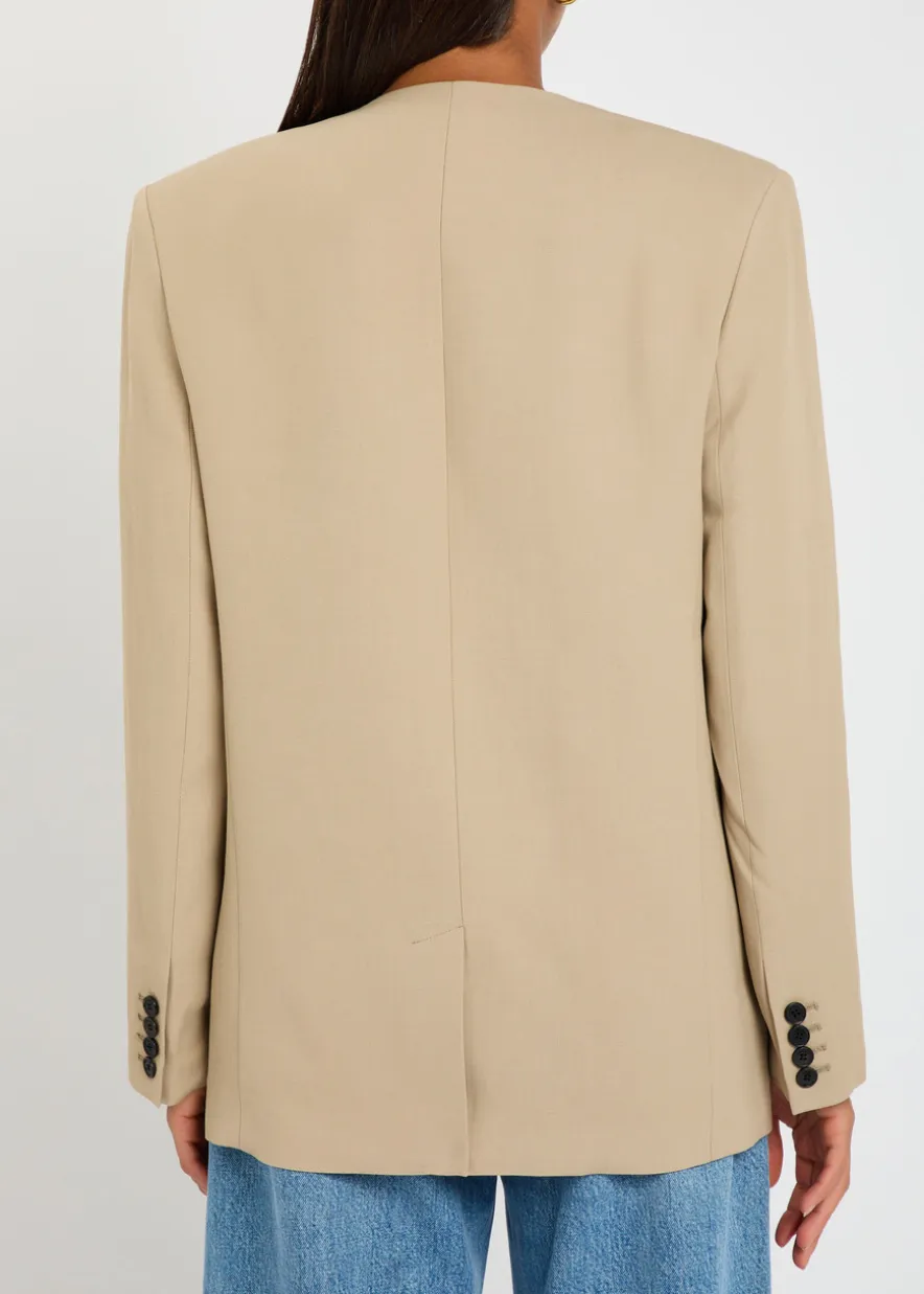 Maron V-neck woven blazer
