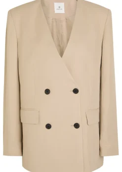 Maron V-neck woven blazer