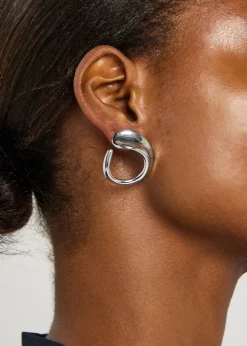 Marta sculpted hoop earrings