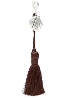 Marta tassel sterling silver keyring