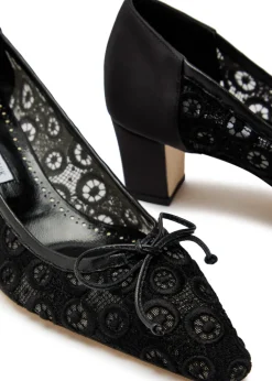 Martebal 50 lace and satin pumps