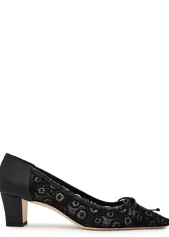 Martebal 50 lace and satin pumps