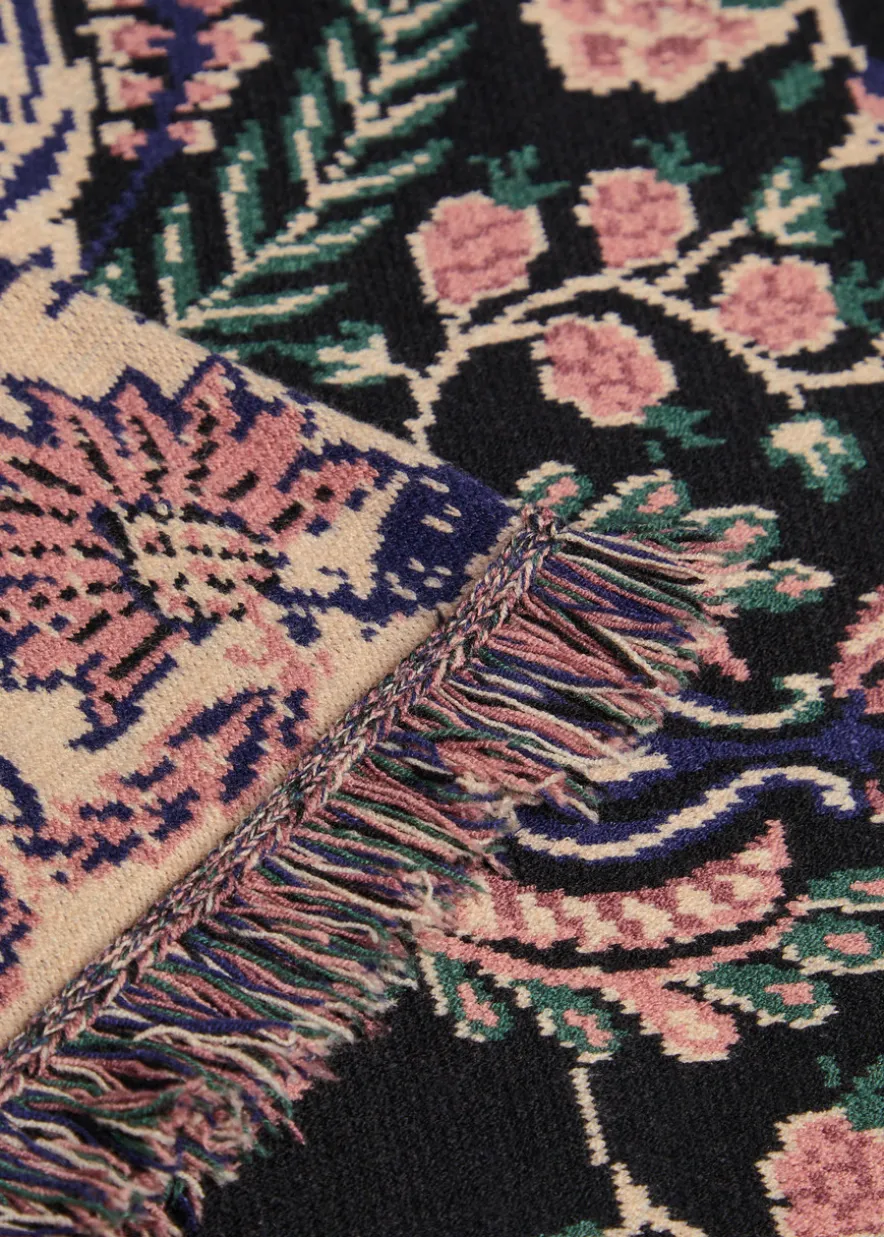 Marvelous Garden floral-jacquard knit midi skirt