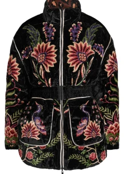 Marvelous Garden floral-print velvet jacket