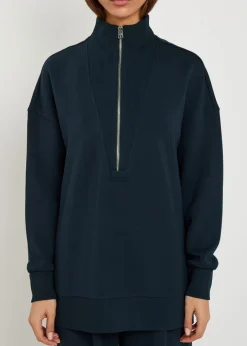 Masie half-zip stretch-jersey sweatshirt