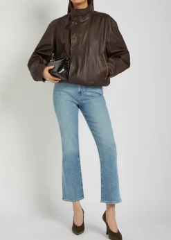 Mason cropped boot-leg jeans