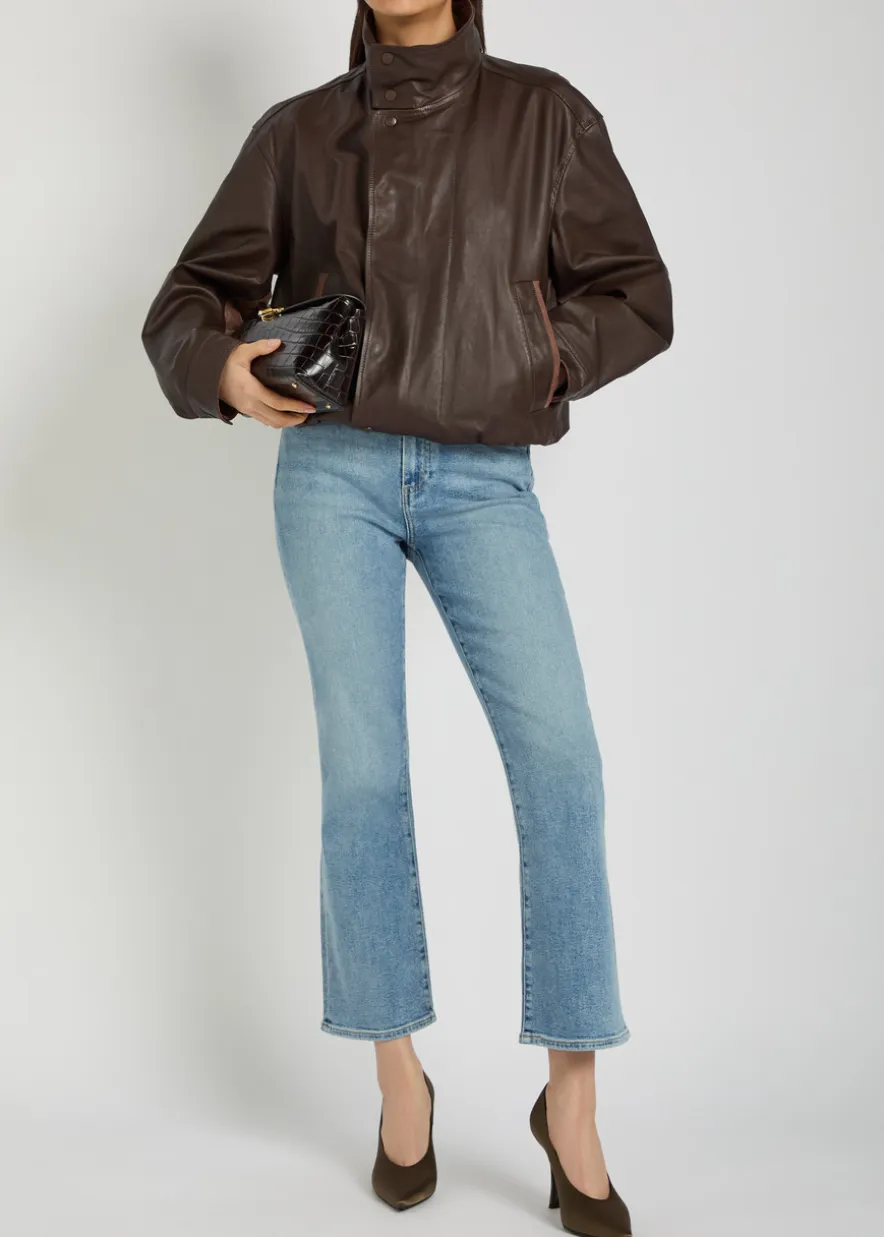Mason cropped boot-leg jeans