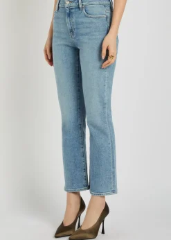 Mason cropped boot-leg jeans