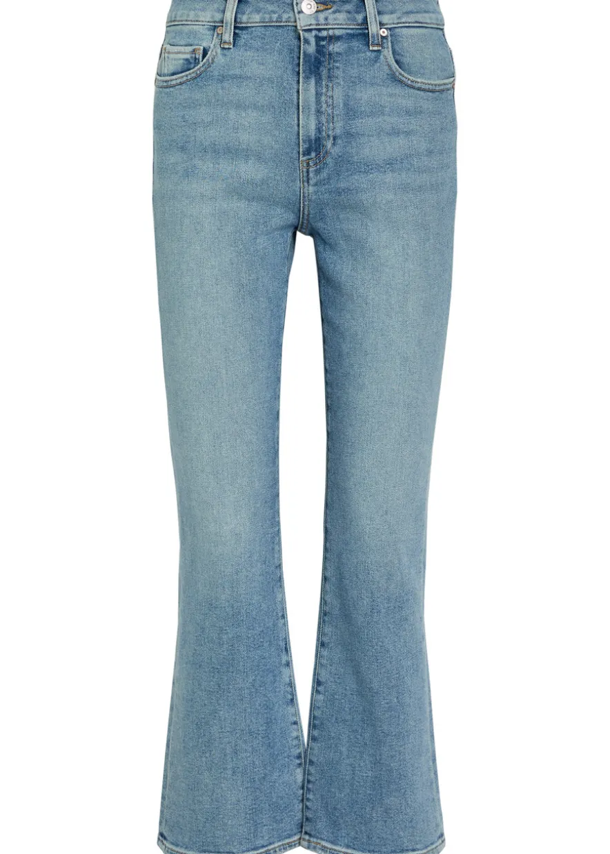 Mason cropped boot-leg jeans