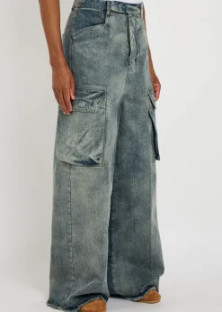 Mastodon Firbanks denim cargo trousers