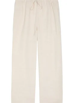 Mateo cropped wide-leg linen trousers