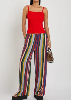 Mateo striped cotton trousers