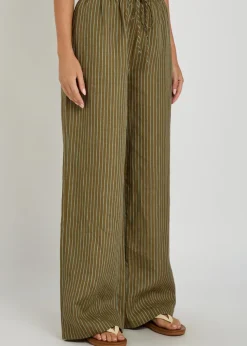 Mateo striped linen trousers